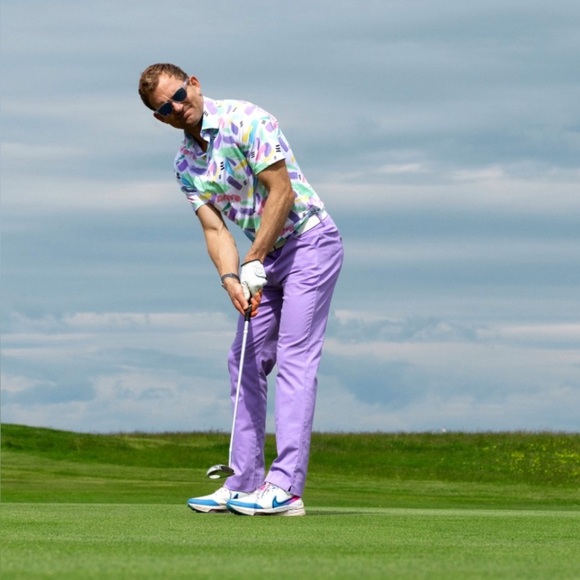 Royal & Awesome Pastel Purple Golf Pants size 38/34 NWT with tags - Picture 2 of 5